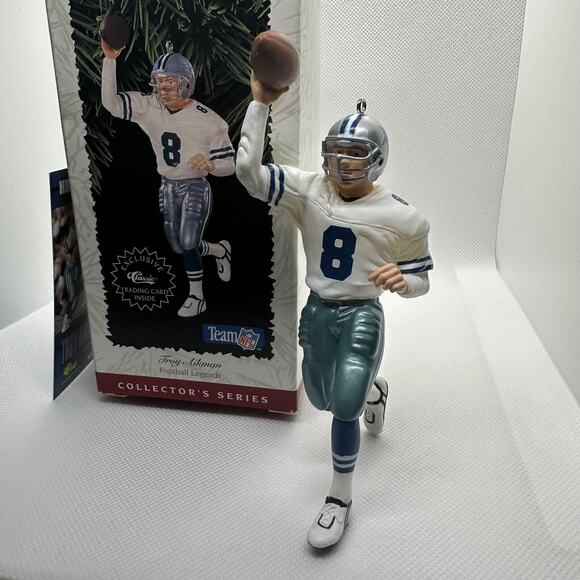 Hallmark Keepsake Troy Aikman NFL Football Legends Series Ornament w/card in box - Picture 2 of 13